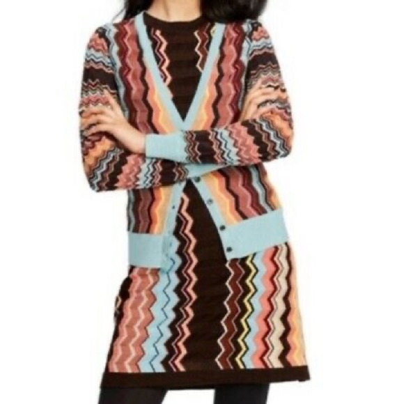 Missoni for Target Sweaters - Missoni For Target Cardigan Sweater Chevron Striped Button Front Women’s Size XS